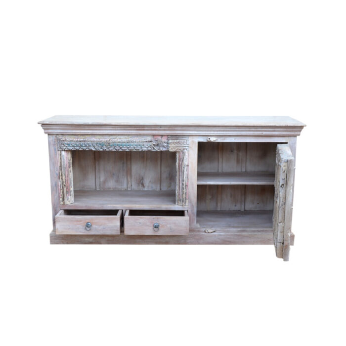 Carved White Wash Tv Entertainment Unit KMF26720 Open Carved White Wash Tv Entertainment Unit KMF26720 Open
