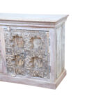 Carved White Wash Tv Entertainment Unit KMF26720 Side Close Side