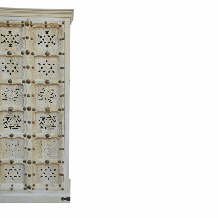 Carved Wooden Cabinet KMF18365 Close Front
