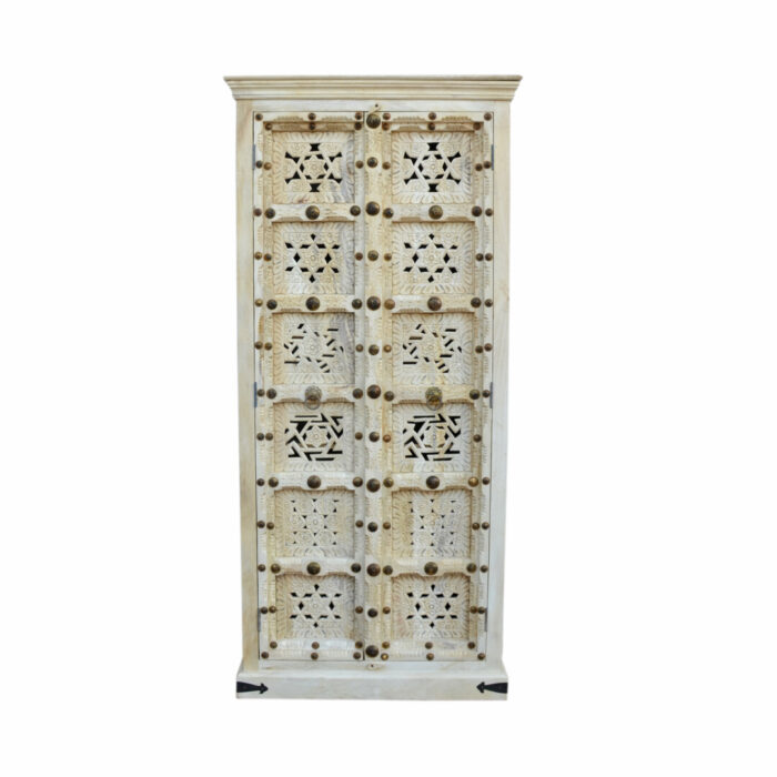 Carved Wooden Cabinet KMF18365 Main Front