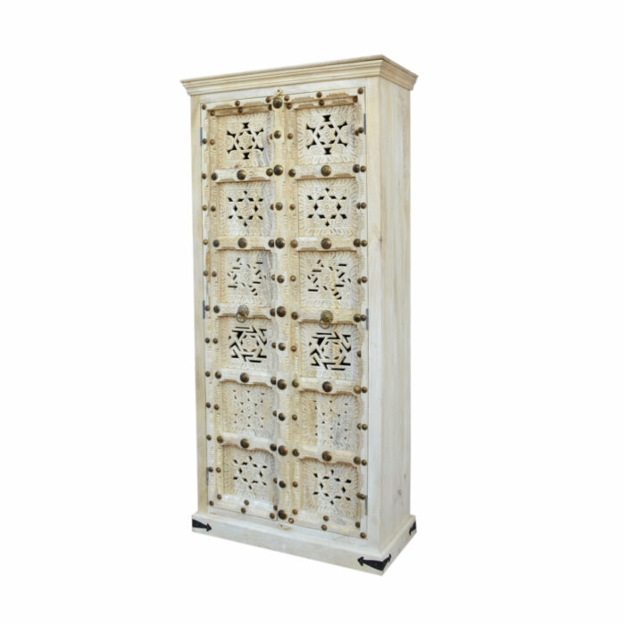 Carved Wooden Cabinet KMF18365 Side View