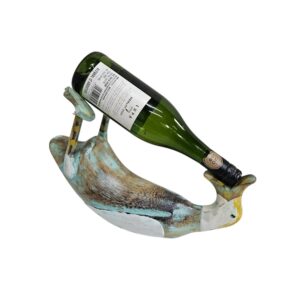Drinking Duck Bottle Holder - Turquoise White Head