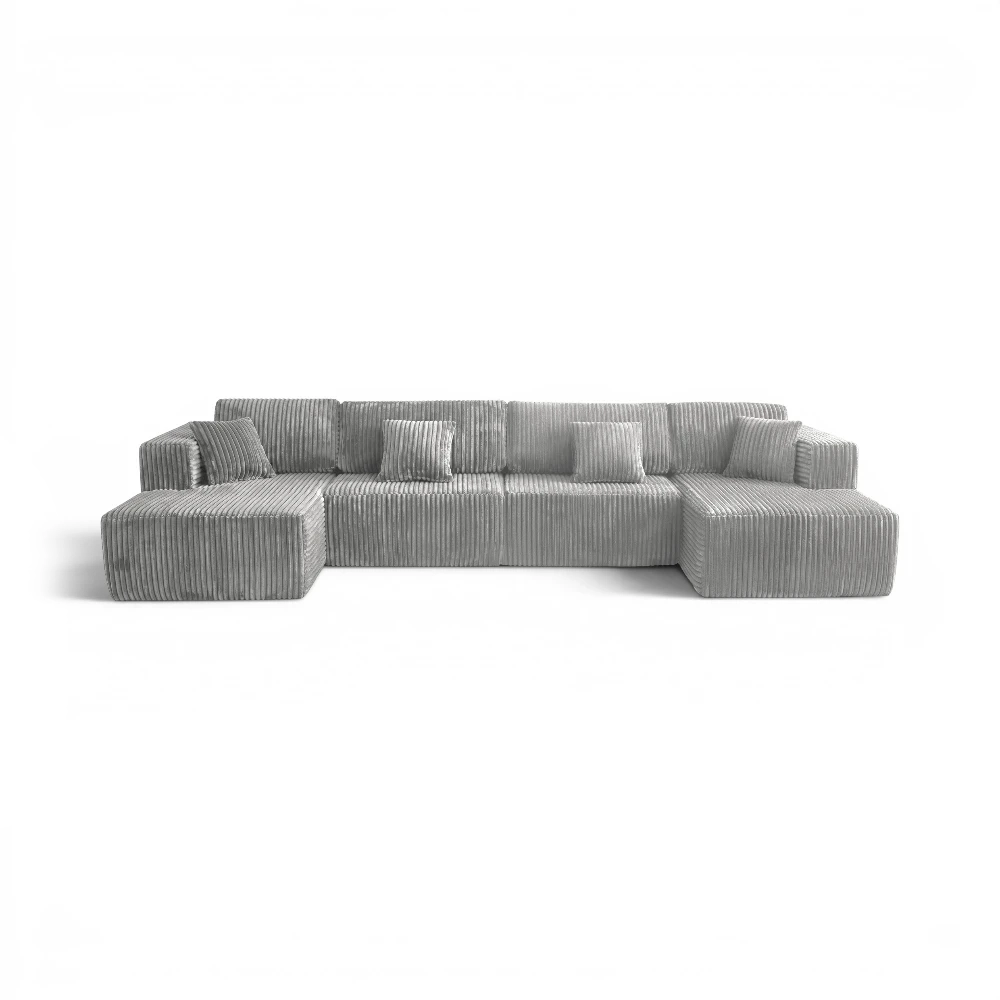 Morgan U-Shape Cloud Couch, Grey
