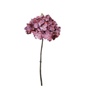Vintage Plum Faux Hydrangea Single Stem