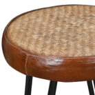 Iron And Leather Bar Stool MCB1713 Close Up