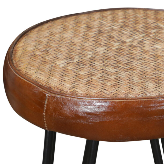 Iron And Leather Bar Stool MCB1713 Close Up Iron And Leather Bar Stool MCB1713 Close Up