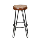Iron And Leather Bar Stool MCB1713 Front