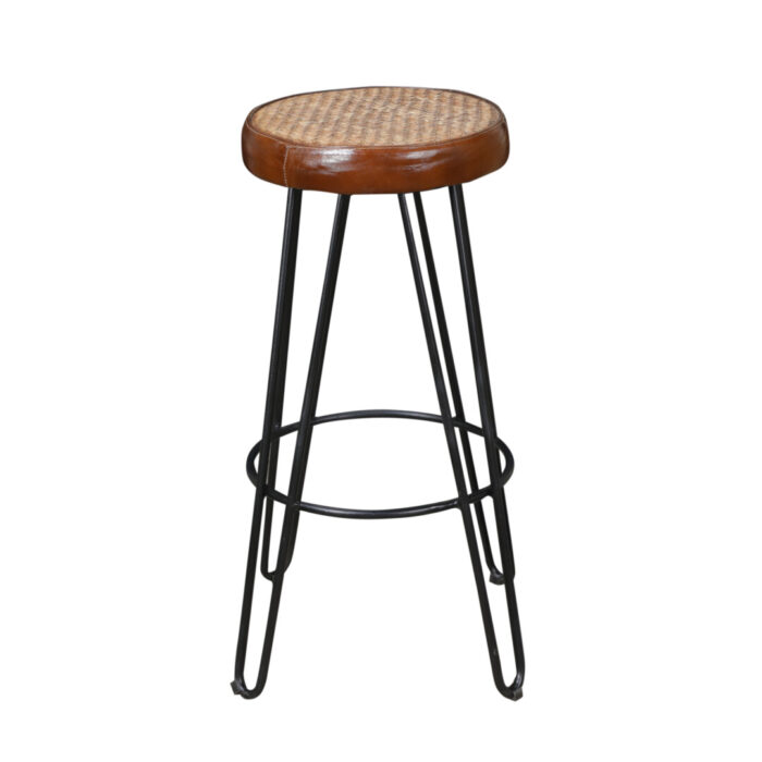 Iron And Leather Bar Stool MCB1713 Front Iron And Leather Bar Stool MCB1713 Front