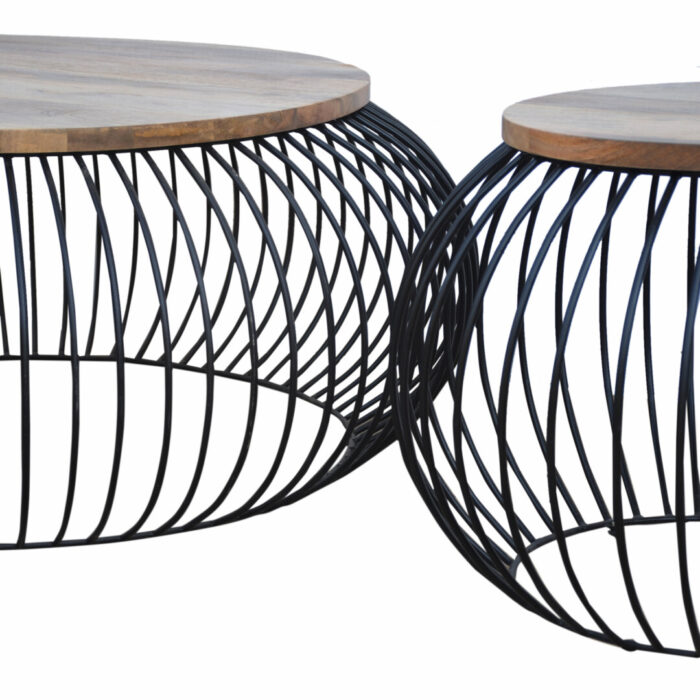 Iron Coffee Table Set of 3 KMF32069 Close Up View Iron Coffee Table Set of 3 KMF32069 Close Up View