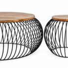 Iron Coffee Table Set of 3 KMF32069 Close Up View