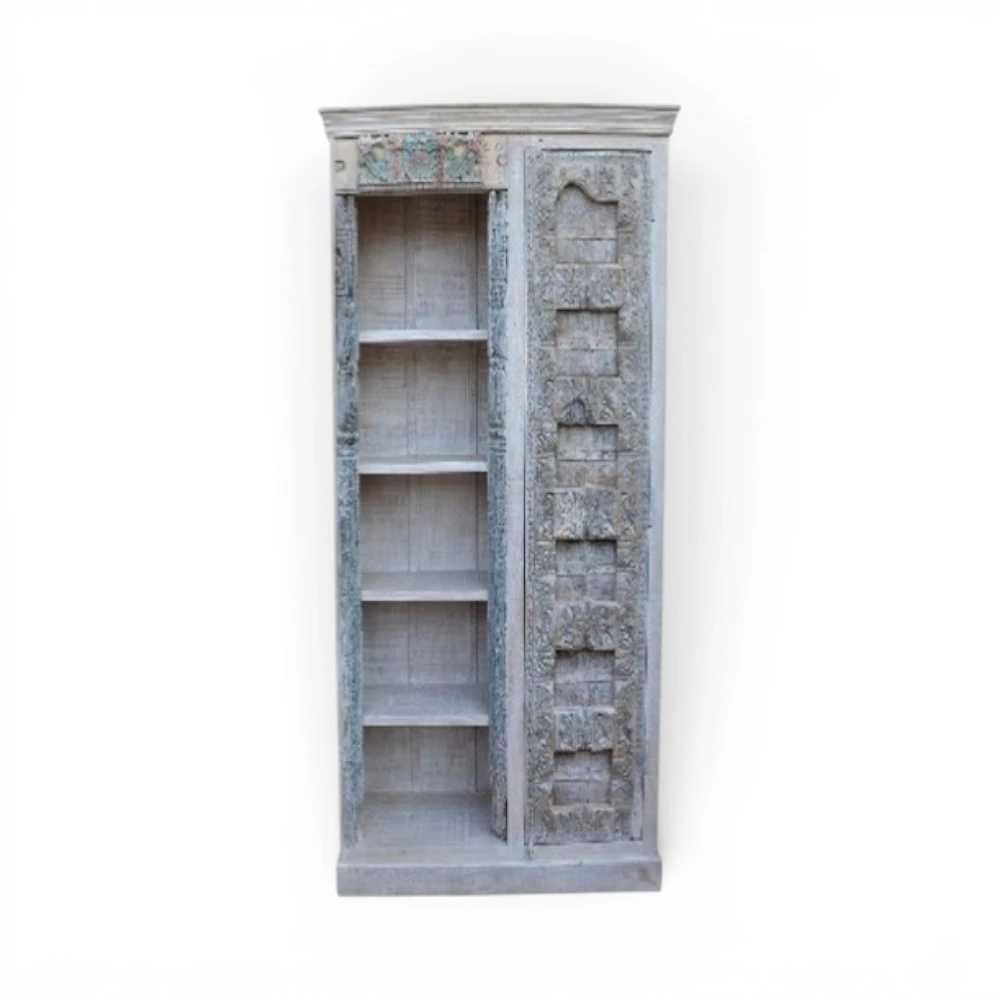 Mango Wood Bookshelf, Tall