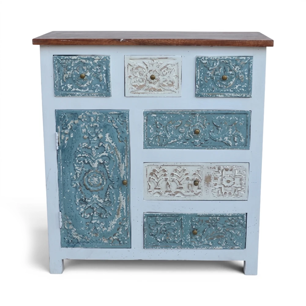 Mango Wood 7-Drawer Chest