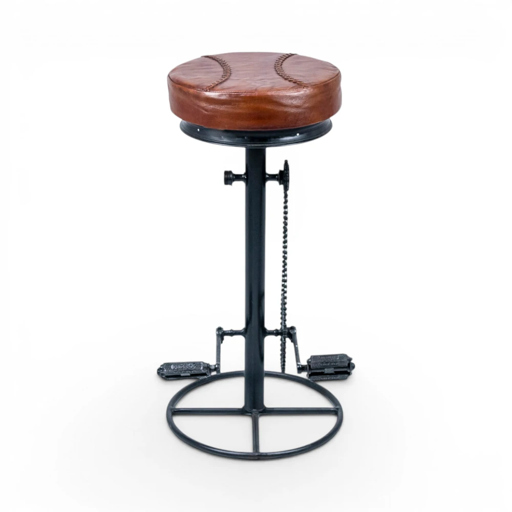 Bicycle Leather Bar Stool