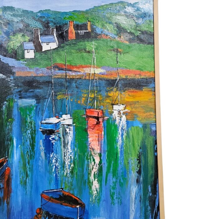 Lake Day Painting KRE3682 Close Up Mid