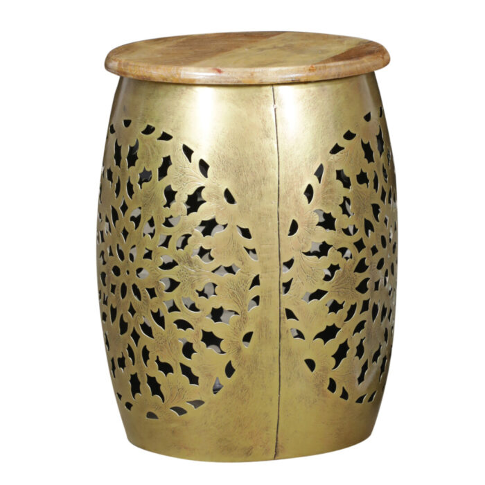 MCB7514 Iron Gold Side Table Full Front MCB7514 Iron Gold Side Table Full Front