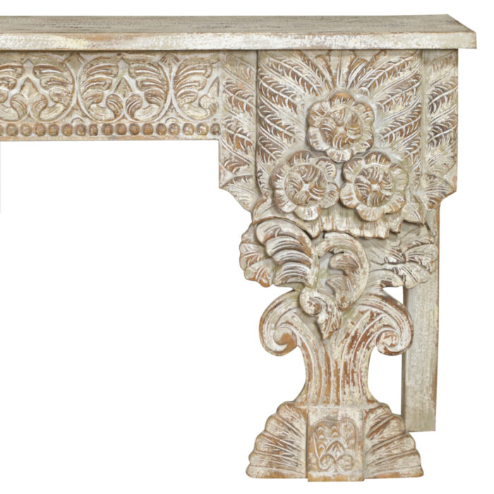MCB8590 Carved Leg Console Table Front Close MCB8590 Carved Leg Console Table Front Close