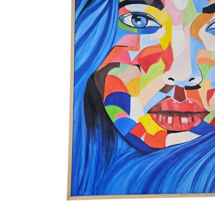 Modern Blues Painting KRE3652 Close Bottom
