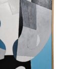 Modern Blues Painting KRE3674 Close Up Mid