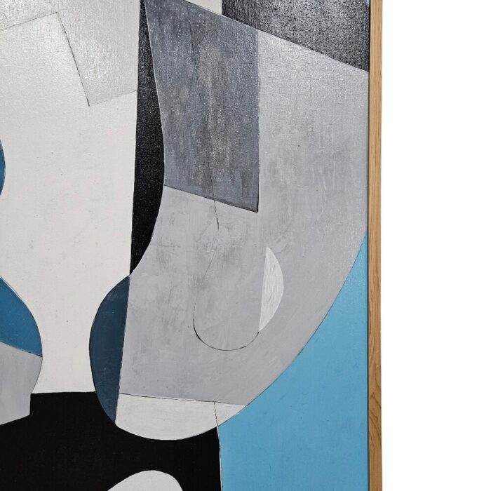 Modern Blues Painting KRE3674 Close Up Mid