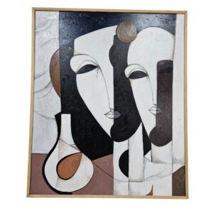 Modern Faces Cubist Abstract Painting