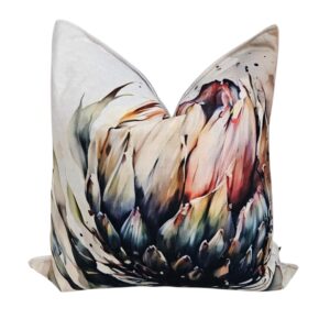 Fine Art Protea Imperial Watercolor Linen Scatter Cushion