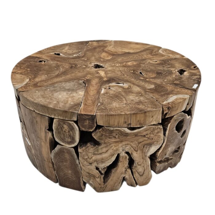 Root Slice Teak Coffee Table NJA8065 Top