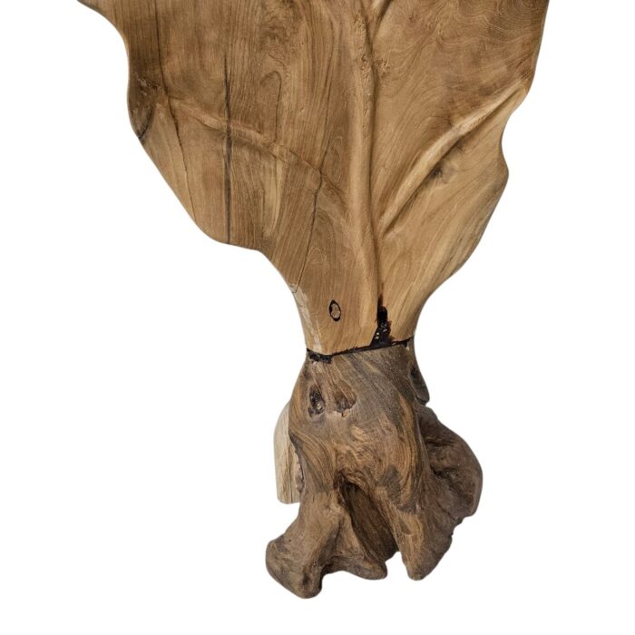 Root Teak Leaf Sculpture NJA9895 Close Bottom