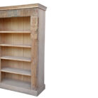 Rustic Carved Bookshelf KMF17160 Full Side View Close