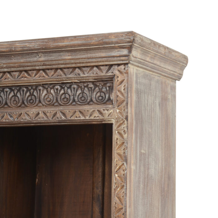 Rustic Thin Bookshelf KMF10188 Close Side View