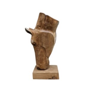 Majestic Hand-Carved Teak Horse Head
