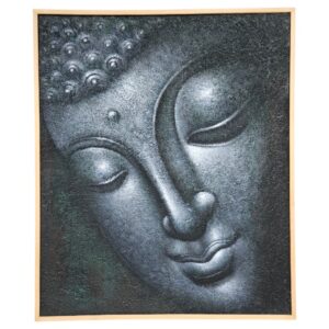 Serene Thai Buddha Golden Canvas Painting