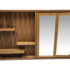 Wall Bar Mirror Teak HSB0205 Close Up