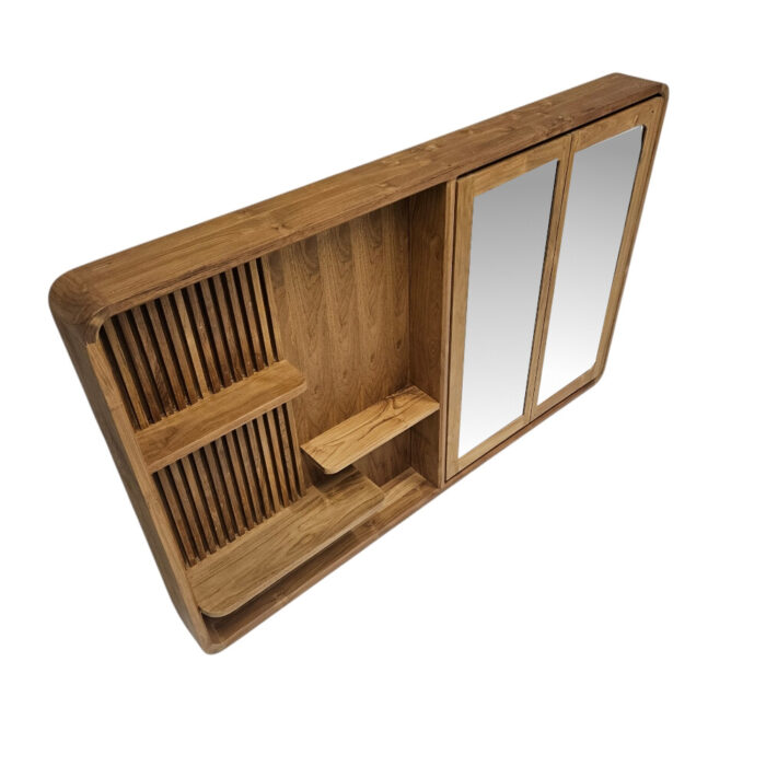 Wall Bar Mirror Teak HSB0205 Side