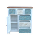 White And Blue Cabinet KMF19294 Open