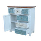 White And Blue Cabinet KMF19294 Side Open