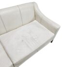 White Leather 3 Div JET Couch Close Up