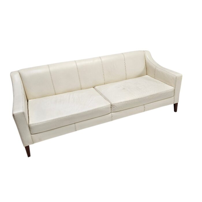 White Leather 3 Div JET Couch Side White Leather 3 Div JET Couch Side