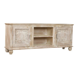 Persia 2-Door TV Stand – White Wash