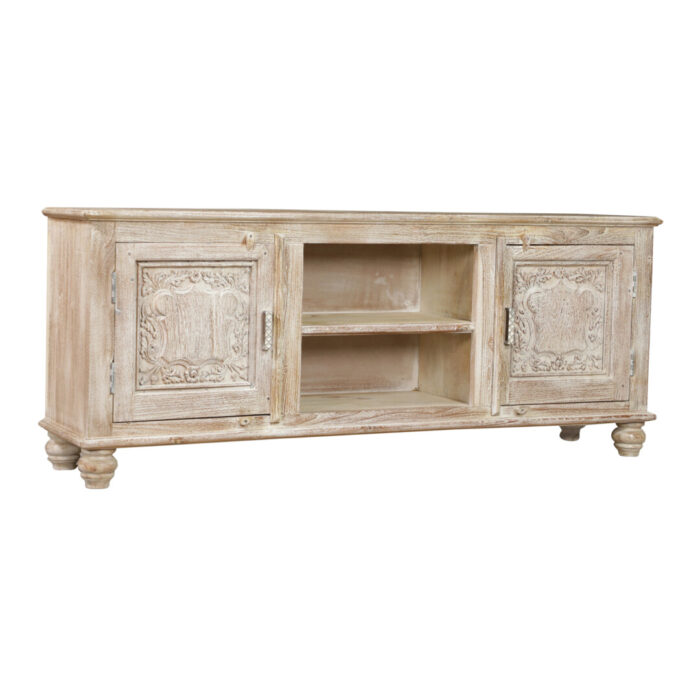 White Wash Tv Entertainment Unit MCB4512 Side View White Wash Tv Entertainment Unit