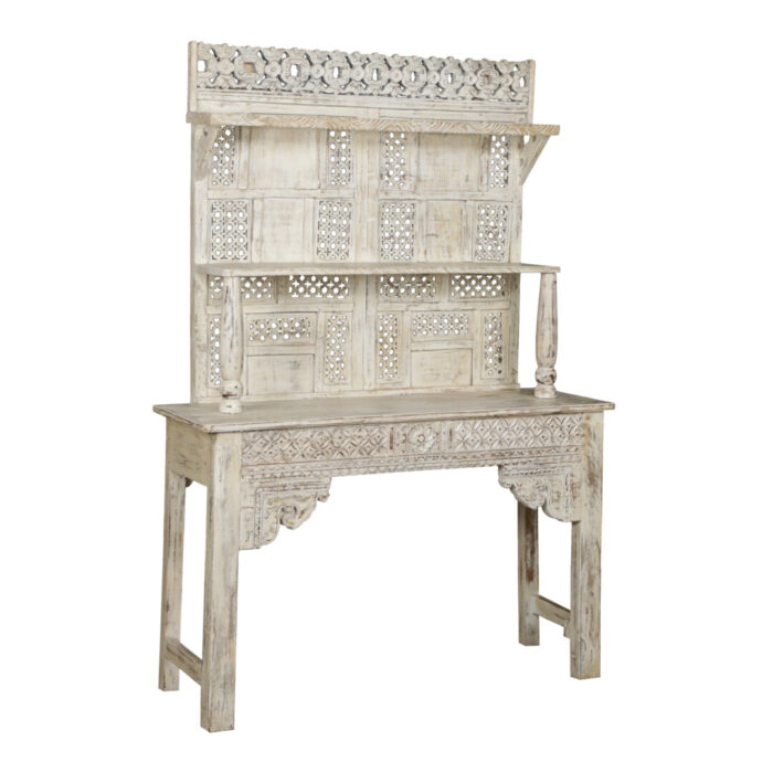 White Washed Display Shelf MCB8555 Full Side White Washed Display Shelf MCB8555 Full Side