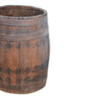 Wooden Barrel Bucket KMH9825 Close Up View Side
