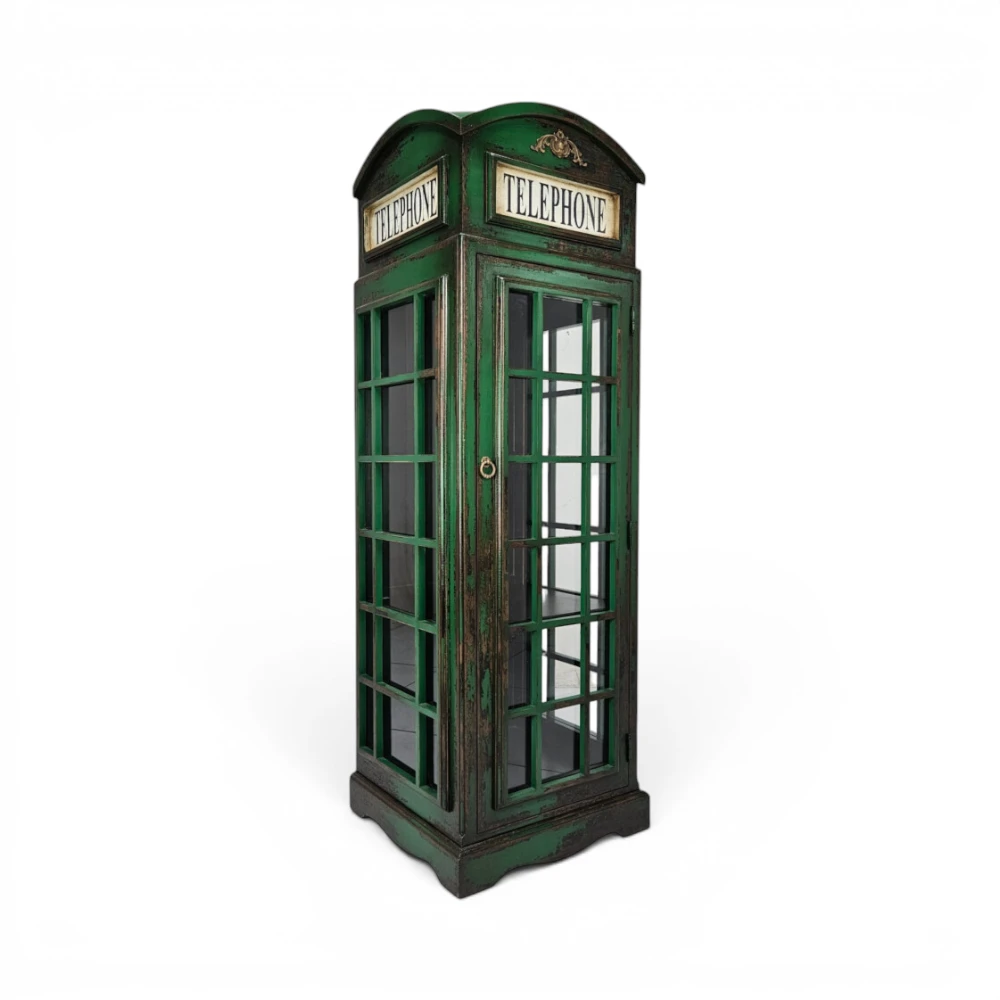 Green UK Replica Phone Box Display Case