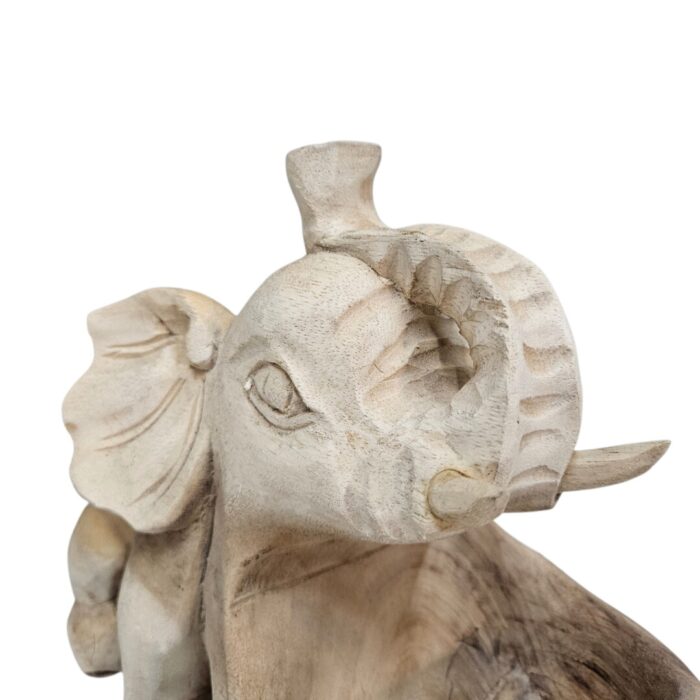 Elephant Teak Tembo Open Mouth KIZ0207 Close Up Top Elephant Teak Tembo Open Mouth KIZ0207 Close Up Top