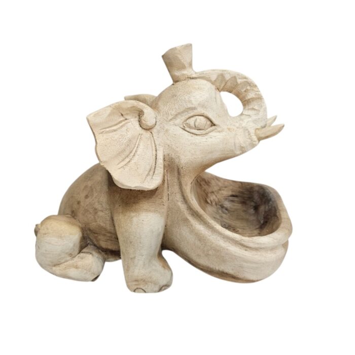 Elephant Teak Tembo Open Mouth KIZ0207 Full Side Elephant Teak Tembo Open Mouth KIZ0207 Full Side