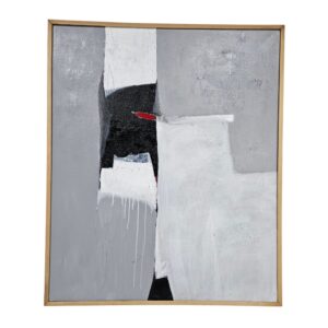 Feeling Grey Abstract Framed Canvas Painting