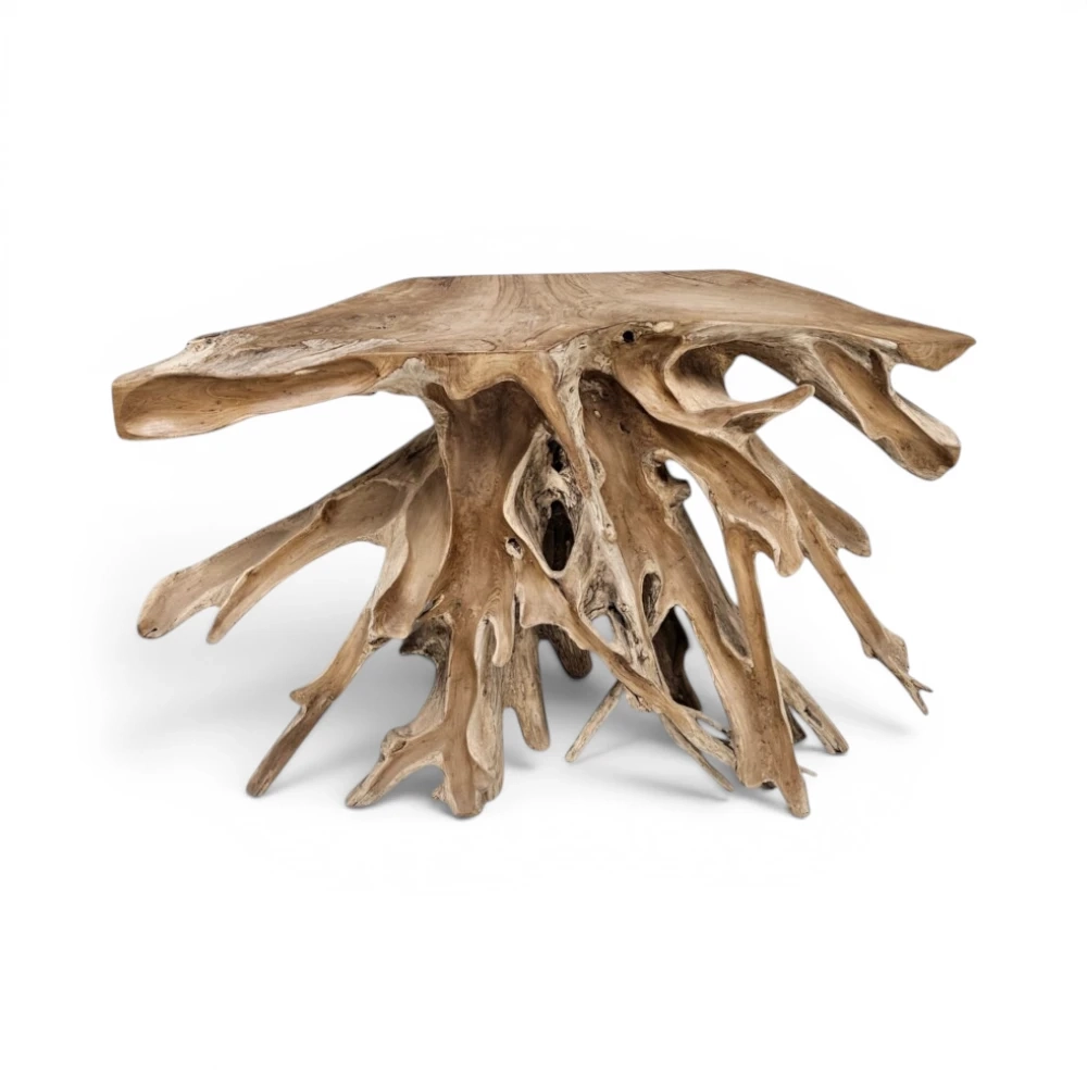 Organic Teak Root Scoop Console, 120cm
