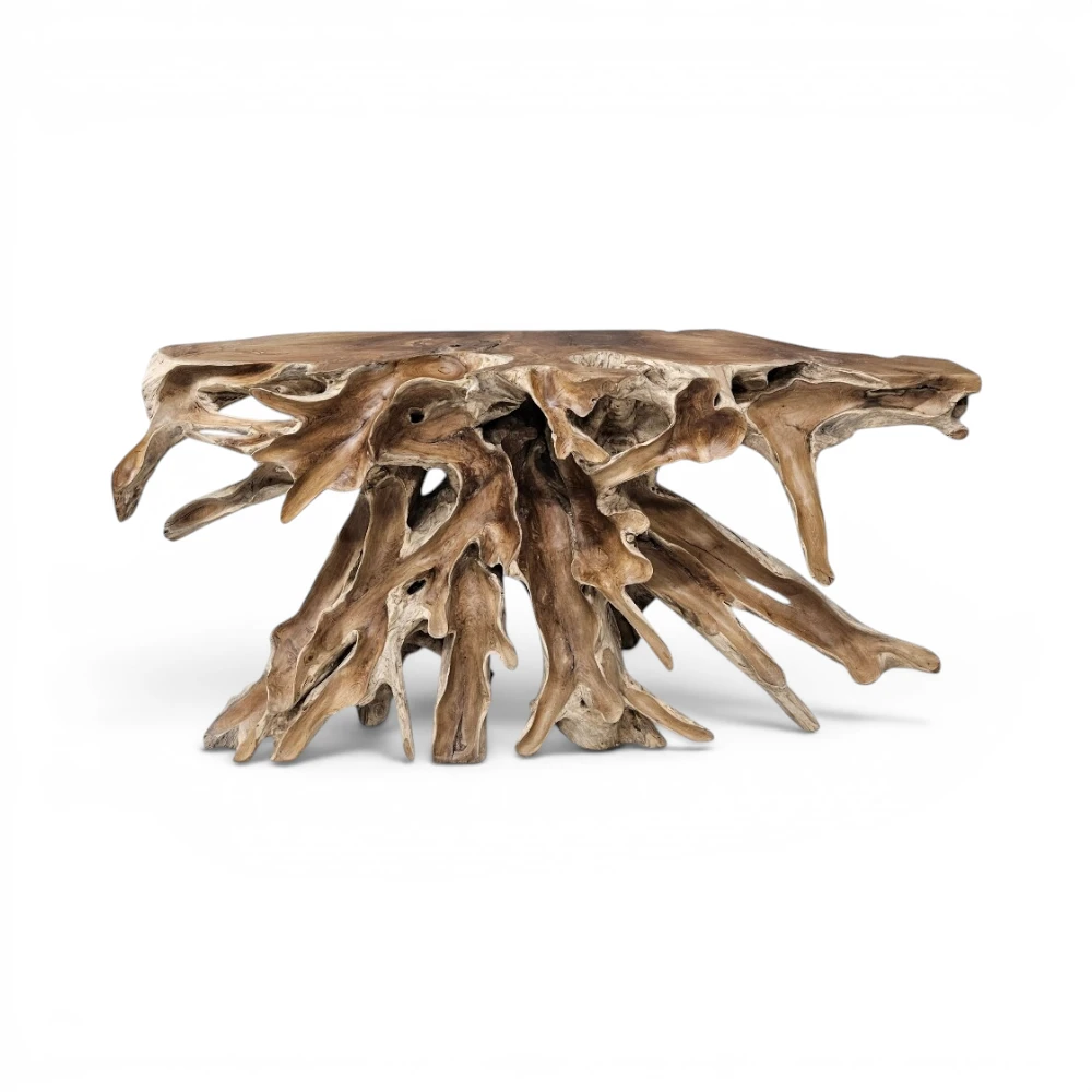 Organic Teak Root Scoop Console, 150cm