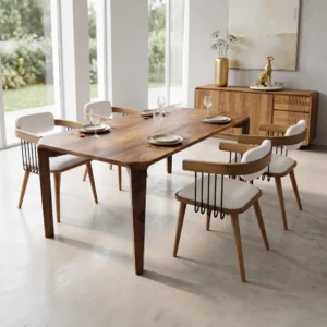 Aoko Solid Suar Wood Dining Table (180cm)