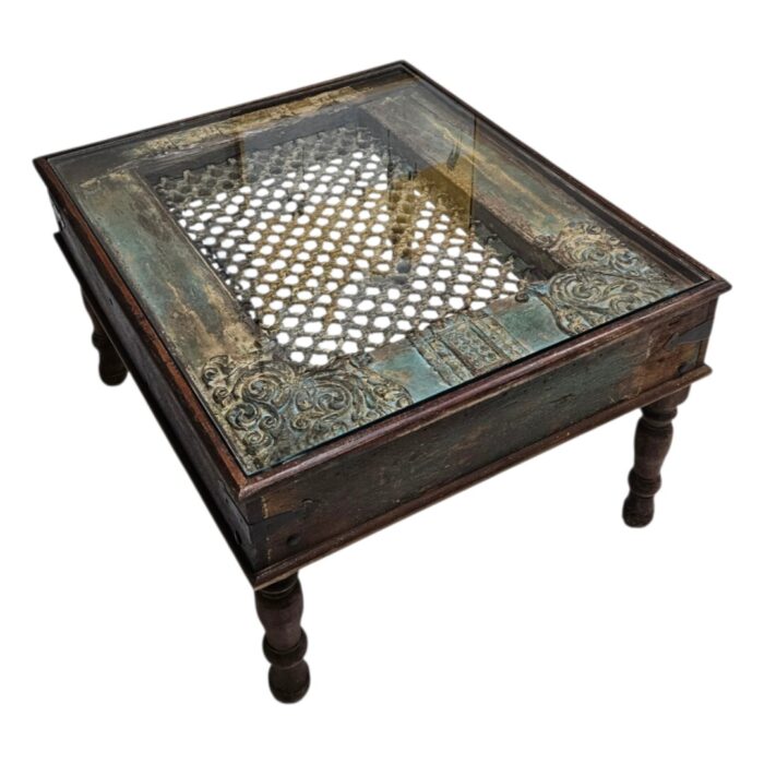Indian Old Door Coffee Table KMF6876 Side