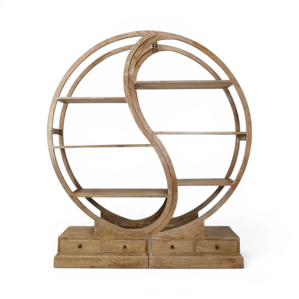 Wooden Ying Yang Display Shelf
